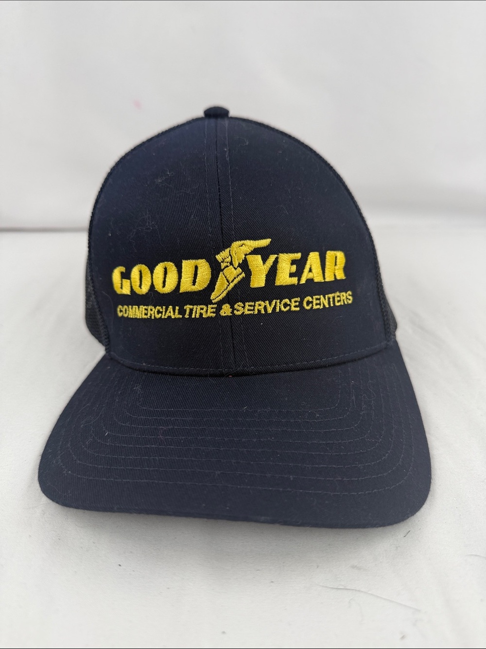 Good Year Tire Mesh SnapBack Navy Embroidered Logo Cap
